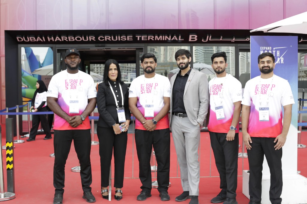 Operations team at the Dubai Harbour Cruise Terminal B entrance during Expand North Star
