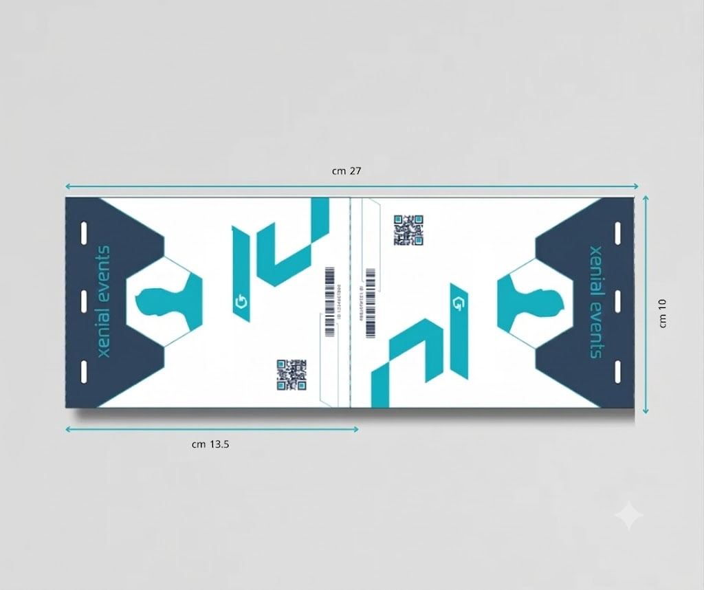 Fanfold event badge design and label stock available for event equipment rental in Dubai and across the UAE from Xenial Events