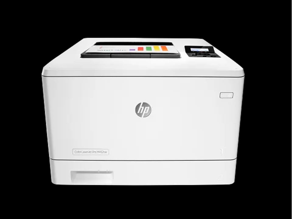 HP M452DN and M454DW Color LaserJet printers available for event equipment rental in Dubai and across the UAE from Xenial Events